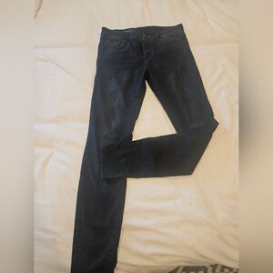 KUT from the Kloth MIA Toothpick Skinny Jeans Black Button Zip Women's Size 10.